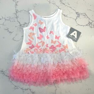 NWT Amy Coe Baby Dress with Butterflies Size 12 Months